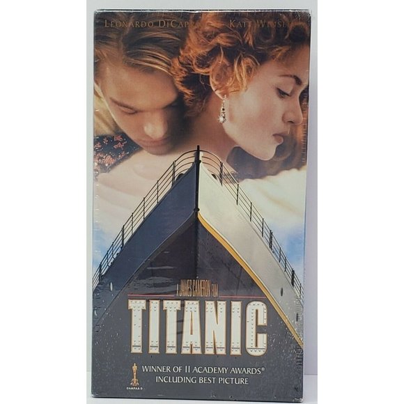 Titanic Vhs New Sealed 1998 2 Tapes Leonardo DiCaprio Kate Winslet James Cameron - Picture 1 of 5